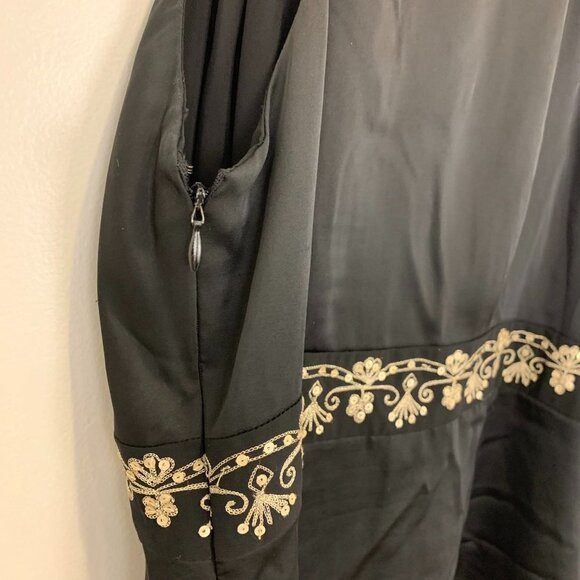 Ann Taylor Loft Floral Tank Top Black Gold - Picture 5 of 6